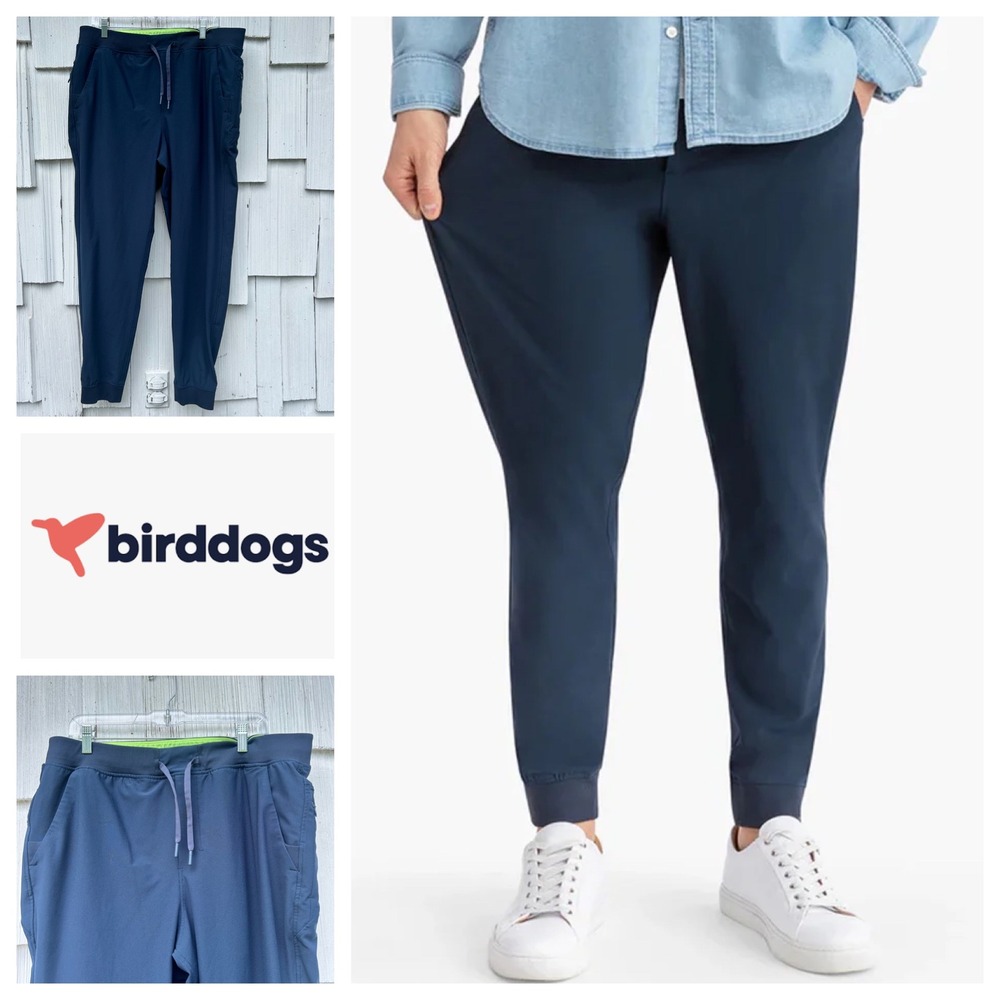 Birddogs Mens Navy Blue Jogger Pants Built-in Liner Active Performance Small